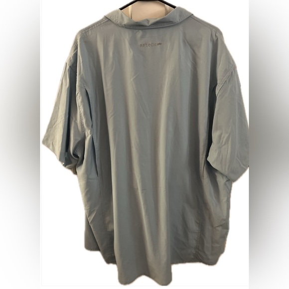 AFTCO Blue Vented Button Down Fishing Shirt, Size 2X - Picture 2 of 7
